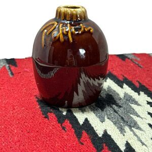 Vintage HULL Brown Drip Replacement PEPPER Shaker Missing Cork Oven Proof USA